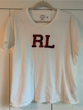 Polo Ralph Lauren Buffalo Plaid Beaded Logo T-Shirt Size XXL